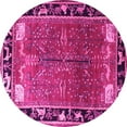 thumbnail image 1 of Ahgly Company Indoor Round Animal Pink Traditional Area Rugs, 4' Round, 1 of 4