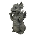 thumbnail image 2 of Ebros Whimsical Garden Dragon with Hippie Peace Sign Gesture Statue 10.5" Tall, 2 of 6