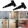 thumbnail image 5 of Hinges T Hinge Triangular Hinge Heavy Duty T Hinge Galvanized Triangle 4 Inch Black Can be used for hanging cabinet doors garden doors wooden boxes 4, 5 of 5