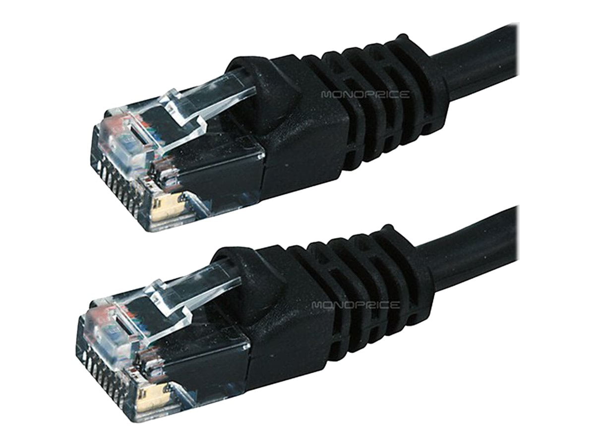Cat6 UTP Network Ethernet Internet Cable Wire Black 550MHz 24AWG LAN Cat 6 30ft 