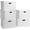White, variant on Large 17" 36 Quart Collapsible Stackable Storage Bins with Lids, 5 Packs Linen Fabric Closet Boxes with Lids, Storage Cube Baskets Container Organizers for Bedroom Office(17 x12 x11)