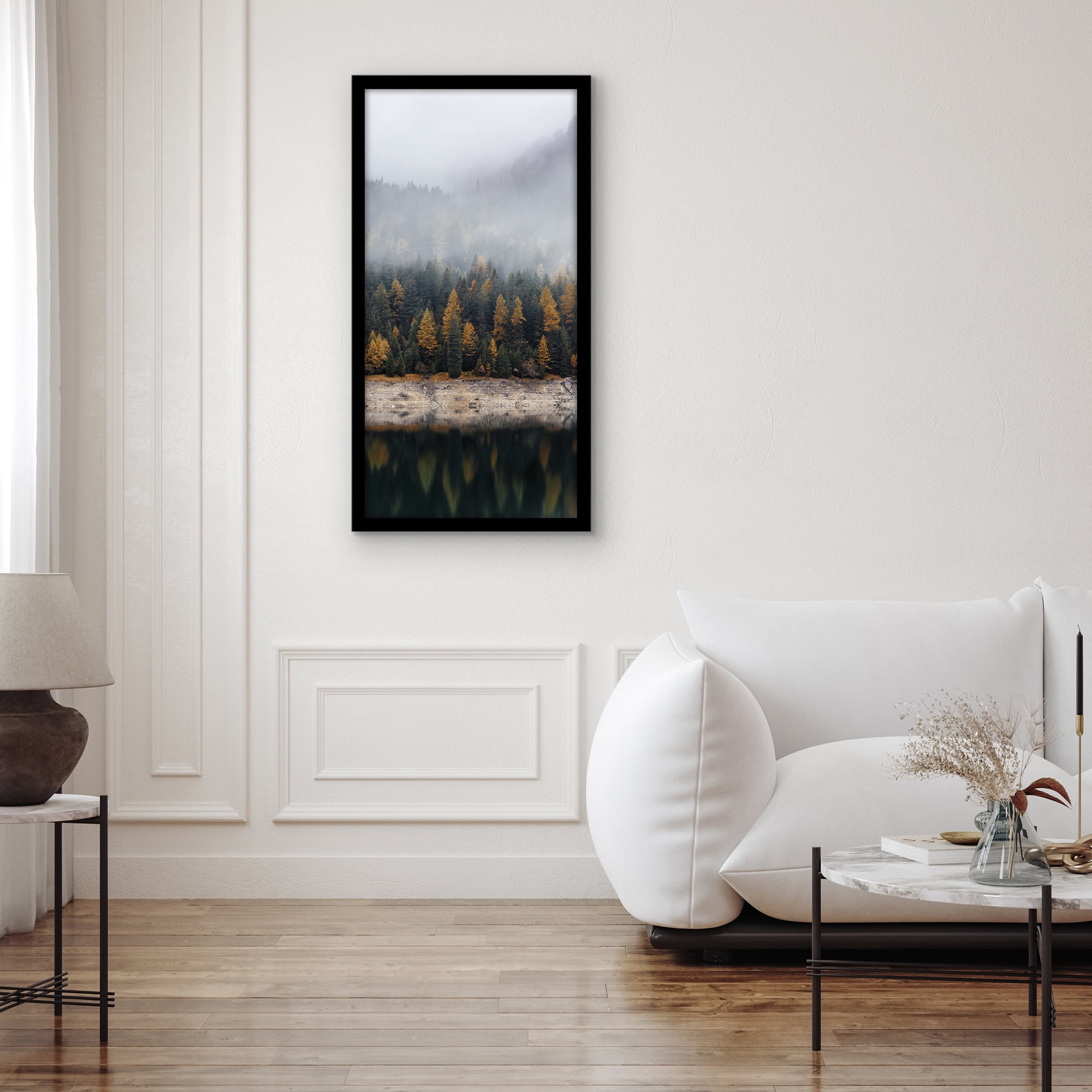 Americanflat 18x36 Picture Frame with Polished Plexiglass Wide Photo Frames Made Vertical Horizontal - Black