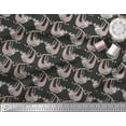 thumbnail image 2 of Soimoi Modal Satin Fabric Feather,Branch & Sloth Cartoon Print Fabric by The Yard 42 Inch Wide, 2 of 3