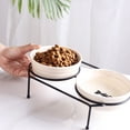 SKYESHEALLY Elevated Dog Bowl Stand With Iron Frame For Easy Feeding