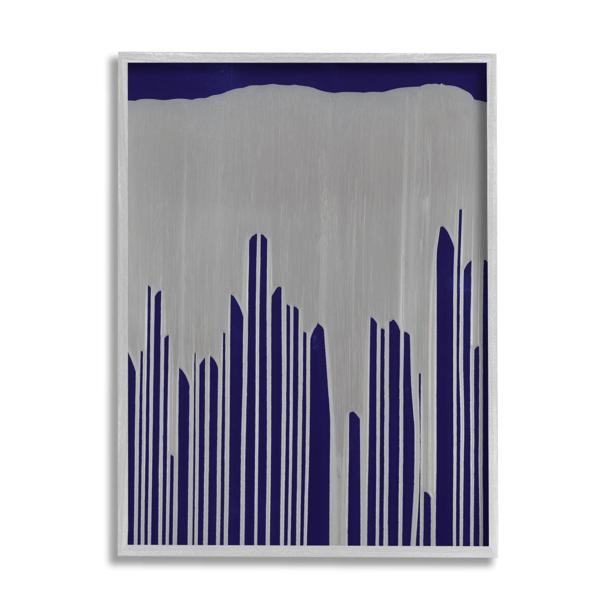 Industrial Cityscape Abstract Urban Environment Silver Blue 16 in x 20 in Framed Painting Art Prints, by Stupell Home Décor