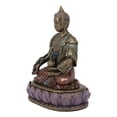 thumbnail image 5 of Ebros Bhaisajyaguru Medicine Buddha Healing On Lotus Seat Sculpture Figurine, 5 of 6