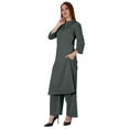 thumbnail image 3 of Bimba Traditional Indian Solid Dress For Women Indian Ethnic Kurta And Pants Palazzo Set, 3 of 7