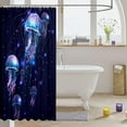 thumbnail image 3 of Jellyfish Shower Curtain for Bathtub Kids Ocean Aquatic Animal Bathroom Shower Curtain Set Sea Creature Underwater World Ative Bath Curtain Jellyfish Kids Bathroom Accessories 72"x84", 3 of 6