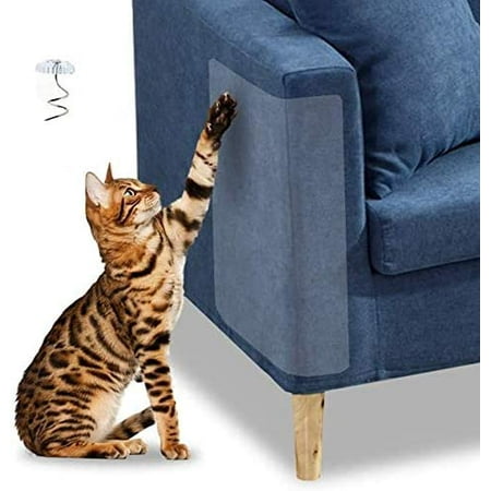 10 Pcs Cat Scratch Protector Couch Clear Dog Claw Guards Self Adhesive Pads Di T Furniture Pad Deter Cover To Protect The Upholstery Door Walls Mattress 10 Pcs Cat Scratch Protector Couch, Furniture Protector Pads For Cats