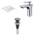 thumbnail image 1 of American Imaginations 21-in. W 1 Hole Ceramic Top Set In White Color - Drain Incl. AI-32710, 1 of 9