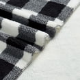 thumbnail image 3 of HOMETRENDS Black Checker Faux Shearling Blanket, Queen, 3 of 3