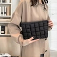 thumbnail image 4 of Black Quilted Puffer Makeup Bag, Soft Nylon Cosmetic Pouch for Women, 4 of 7