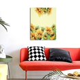 thumbnail image 4 of Sikiie Sunflowers On A Yellow Background Print Canvas Decorative Hanging Painting, Anti-shrinkage Hanging Frame, Suitable for Home, Office Wall Decorations, 4 of 6