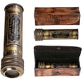 thumbnail image 3 of Handmade Antique Brass Working Kaleidoscope With Brown Leather Case Gift for Everyone, 3 of 3