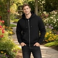 thumbnail image 3 of BILLIONHATS 24 Pack Wholesale Full Zip Hoodies ASSORTED MIXED SIZES, Bulk Cotton Fleece Zippered Sweatshirts for Men & Women, Shelter Donation, Shelters, Hoodie Case Black Color, 3 of 5