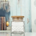thumbnail image 4 of YAOMOBB Airtight Glass Jar Vintage Pattern Glass Storage Jar Bamboo Lid Large Capacity Kitchen Storage Container Good Sealing, 4 of 7