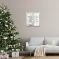thumbnail image 2 of Winter Nature Snowflake Shape Holiday Graphic Art White Framed Art Print Wall Art, 2 of 7