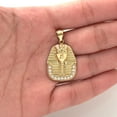 thumbnail image 3 of LoveBling 10k Yellow Gold King Tut Pharaoh Head with 37cz Pendant (1.30" x 0.80"), 3 of 3