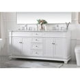 thumbnail image 2 of Elegant Decor Wesley 72" Steel and Solid Wood Double Bathroom Vanity Set - White, 2 of 8