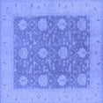 thumbnail image 1 of Ahgly Company Indoor Square Oriental Blue Traditional Area Rugs, 6' Square, 1 of 4
