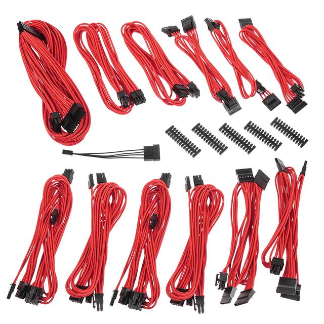 Bitfenix Alchemy 2 0 Psu Cable Kit For Corsair Power Supply Axi Hxi Rm Rmi Rmx Cs M Tx M Cx M Csr Series Red Bfx Alc Csrrr Rp Walmart Com Walmart Com
