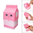 thumbnail image 2 of Squishy Stress Toy with Slow Rising Milk Carton Design, 4.7 Inches, Pink Pu Foam, for Kids, Relaxation Toy, 2 of 9