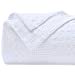 thumbnail image 3 of PHF 100% Cotton Waffle Weave Blanket King/Cal King Size - Luxury Decorative Soft Breathable Skin-Friendly Blanket - Perfect Textured Blanket Layer for Couch Bed Sofa 108"x90" - White, 3 of 10