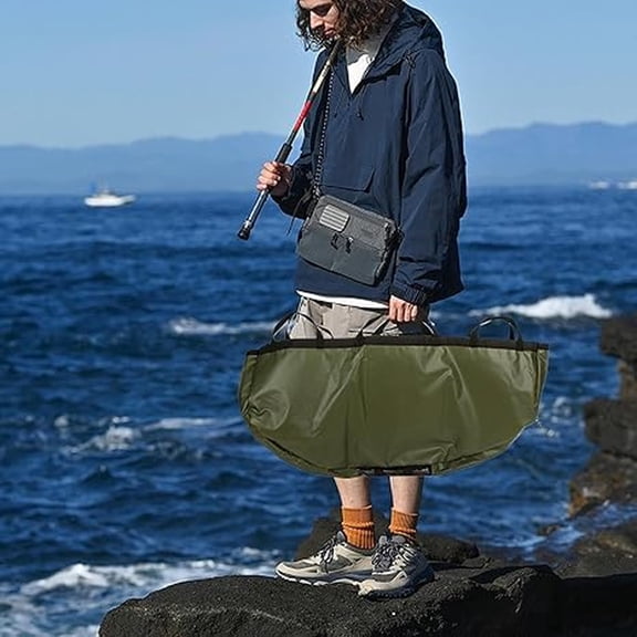 Fish Cooler Bag - Fishing Storage, Sturdy Outdoor Catch Carrier, Lightweight Leak Proof Heavy Duty Cooler | Insulated Portable Bag For Camping Boating Travel O