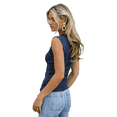 thumbnail image 3 of Women'S Summer Cap Sleeve Slim Fitted Knit Basic Casual Ribbed Tank Tops Navy Blue XXL, 3 of 7