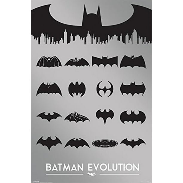 Batman Evolution DC Comics 75 Years Anniversary Bat Logos Icons Cool Wall  Decor Art Print Poster 24x36 