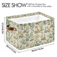 thumbnail image 4 of Yayeee Canvas Storage Basket with Handles for Shelves Fabric Bins Closet Organizer, Watercolor Animals Pattern, 4 of 8