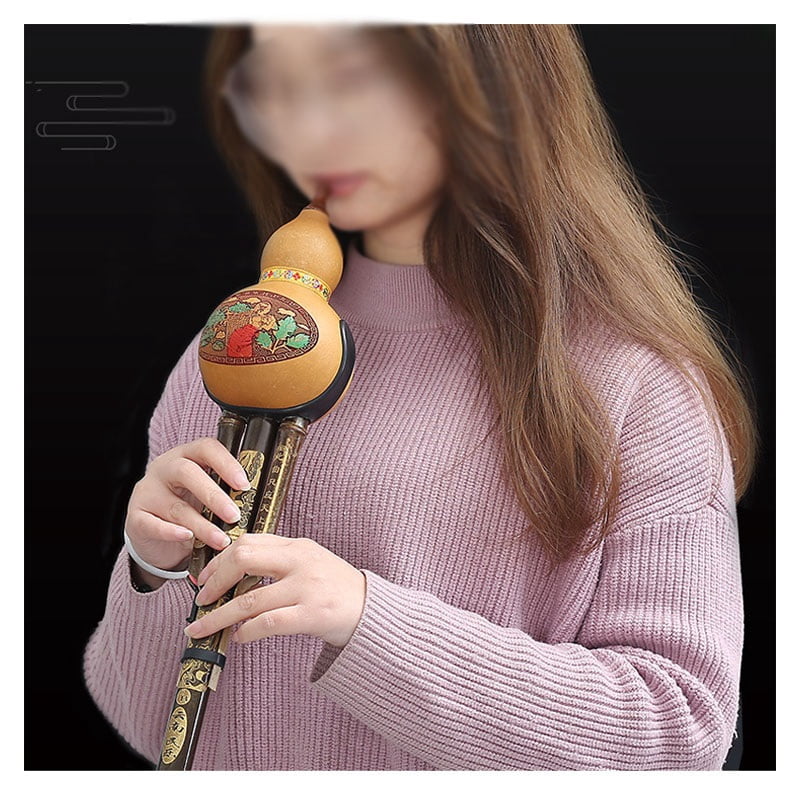 Hulusi flute, Chinese handmade musical instrument for the gourd flute, ethnic national wind instrument for beginners, students, music lovers
