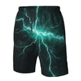 thumbnail image 4 of Fotbe Green Lightning Flash Trajes de Baño Estampados para Hombre, Shorts de Verano de Secado Rápido, Ropa de Playa, Bañadores-3X-Large, 4 of 6