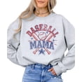 thumbnail image 2 of Baseball Mama Sweatshirt for Women  Vintage Game Day Baseball Mom Pullover Gray Sweatshirt Adult Large, 2 of 7