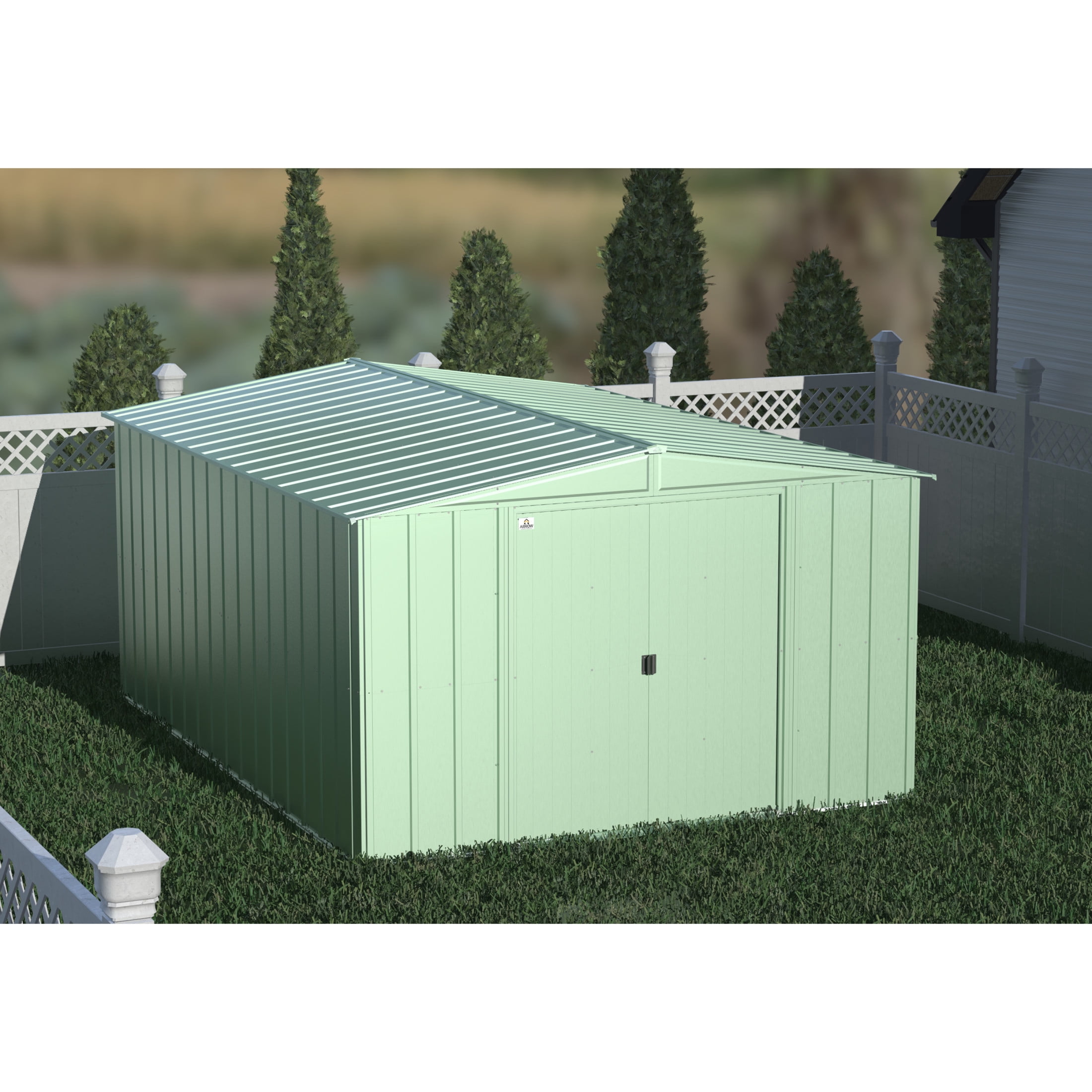 Arrow 10 x 14 x 6 ft Green Shed
