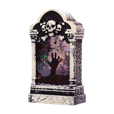 

Virmaxy Sales Halloween Decoration Tombstone Lamp Small Gift Haunted House Night Light multicolor