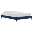 thumbnail image 2 of Modway Harlow Perfomance Velvet Platform Bed Frame, Queen, Blue, 2 of 7