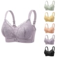 thumbnail image 2 of PADFRYBK Wireless Bras For Women Plus Size Bra Cover Beautiful Back Gathered Lace Gathered Bra, 2 of 3