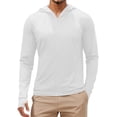 thumbnail image 6 of Men's Outdoor UPF 50+ Sun Protection Shirt Regular Fit Solid Color Long Sleeve Lightweight Quick Dry Breathable UV Block Top for Fishing Hiking Running White S, 6 of 7