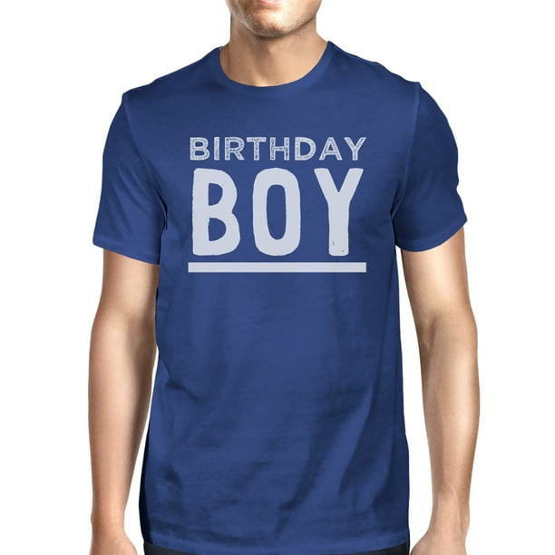 365 Printing Birthday Boy Clothes Mens Blue Short Sleeve Birthday Party Tshirt