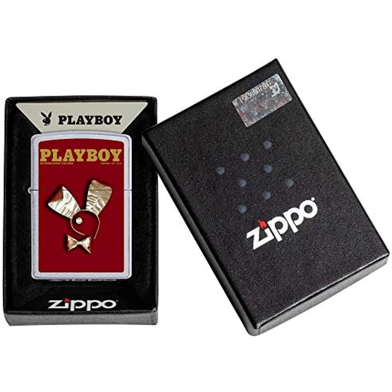 Zippo Playboy Cover December 1980 Satin Chrome Pocket Lighter