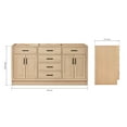 thumbnail image 3 of Ariel Hepburn 66 Inch Double Sink Base Cabinet In Oak, 3 of 10