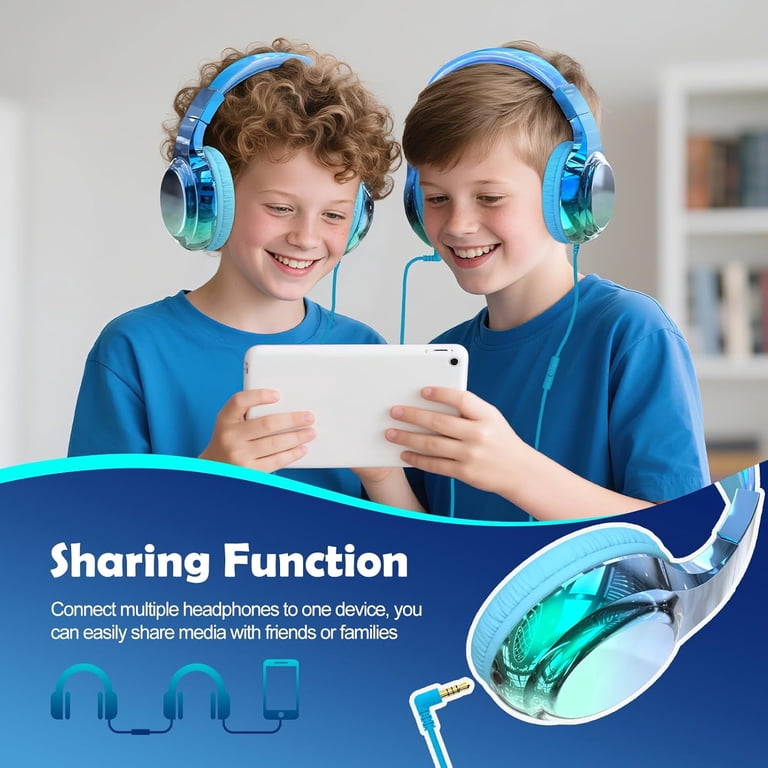 Qearfun Kids Wired Headphones with Dual Volume Limit photo 6