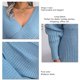 thumbnail image 5 of Vestido de suéter Nikou cruzado de manga larga con Cuello en V para mujer alto rendimiento, 5 of 6