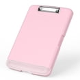 thumbnail image 1 of Caja de almacenamiento con portapapeles Rimilak de plástico con almacenamiento, color rosa, 1 of 7