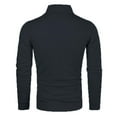 thumbnail image 4 of WREESH Mens Henley Sweaters Quarter Zip Sweatshirt Slim Lightweight Mock Neck Sweater Cotton Knitted Casual Pullover Sweaters Long Sleeve Tops Black, 4 of 4