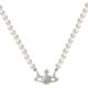 thumbnail image 3 of Collar de perlas para mujer, estilo lujoso y ligero, cadena de clavícula de estilo clásico, collar casual versátil, 3 of 3