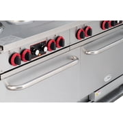 60 In. Commercial Electric Range with 10 Burners and 2 Standard Electric Ovens in Stainless Steel - 208V 3 Phase
