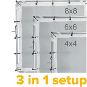 Glide Gear Butterfly Scrim Diffuser Kit, Aluminum, 1 Pack, 4ft by 4ft, 6ft by 6ft and 8ft by 8ft