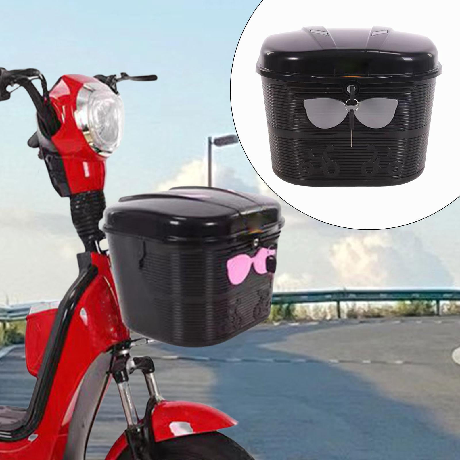 harayaa E Bike Front Basket Bicycle Cargo Rack Lock Design Large Capacity Portable Water Black Gray